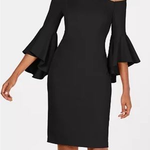 Calvin Klein off shoulder black dress. Worn once